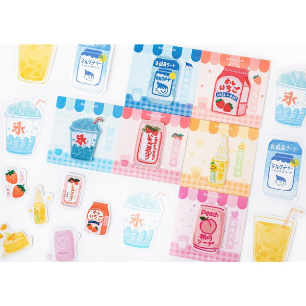 Japanese Drink [Strawberry Soda] Embroidered Sticker Patch