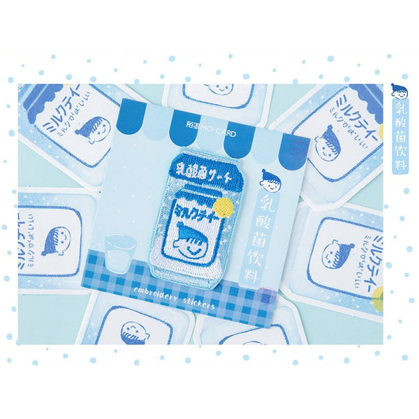 Japanese Drink [Calpis] Embroidered Sticker Patch