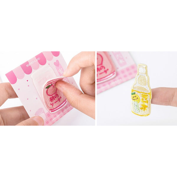 Japanese Drink [Pineapple Ramune] Embroidered Sticker Patch