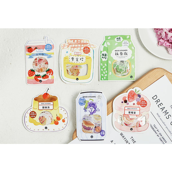 Japanese Dessert [Strawberry Macaroon] Stickers Pack