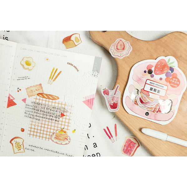 Japanese Dessert [Strawberry Macaroon] Stickers Pack