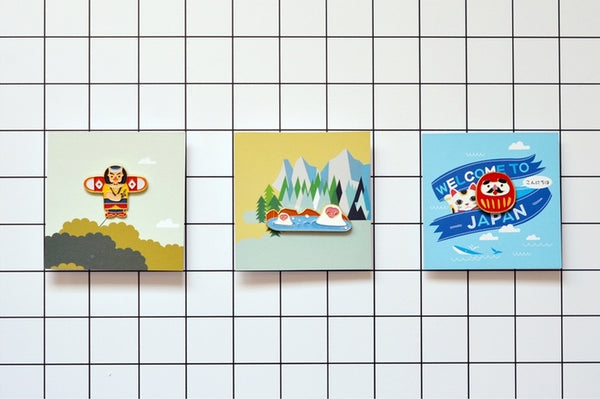 Japanese Style Enamel Pin By 生活日记
