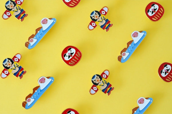 Japanese Style Enamel Pin By 生活日记