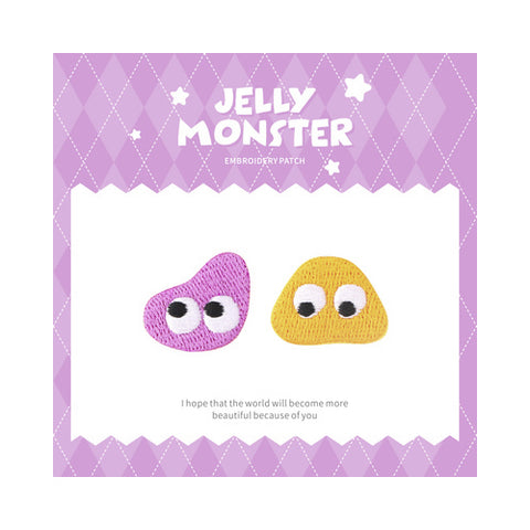 Jelly Monster [ A ] Embroidered Sticker & Iron-On Patch