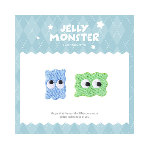 Jelly Monster [ D ] Embroidered Sticker & Iron-On Patch
