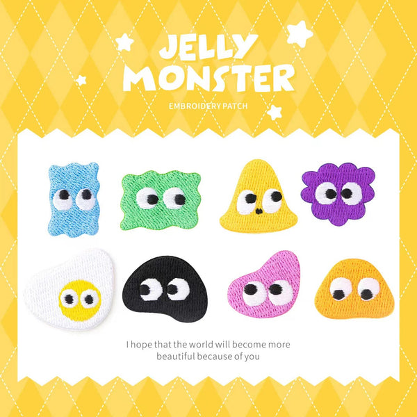 Jelly Monster [ C ] Embroidered Sticker & Iron-On Patch