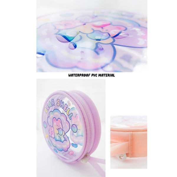 Jelly Bean Bear [Bubbles] Round Pouch By Milkjoy