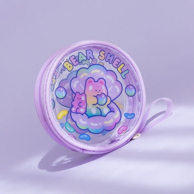 Jelly Bean Bear Bear Shell Round Pouch By Milkjoy