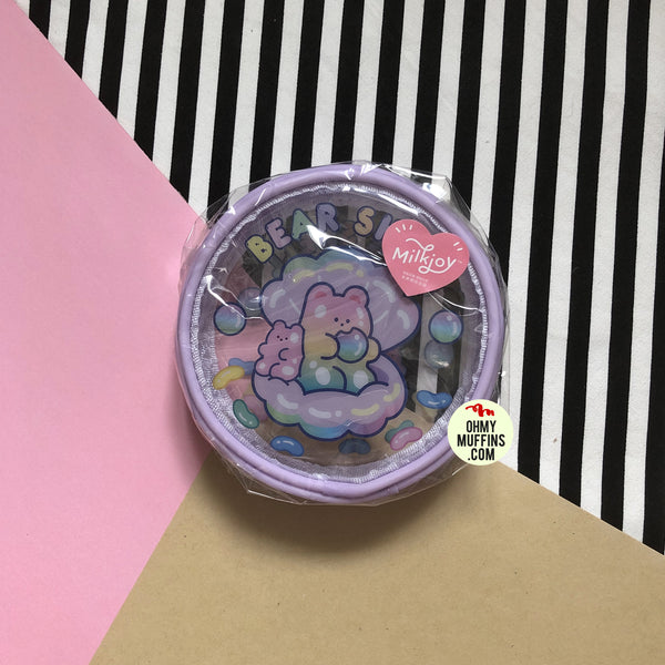 Jelly Bean Bear Bear Shell Round Pouch By Milkjoy