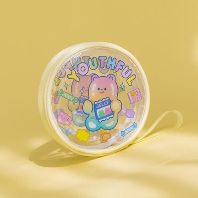 Jelly Bean Bear Youthful Round Pouch By Milkjoy
