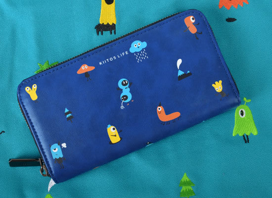 Long Tiny Monsters Wallet by Kiitos Life