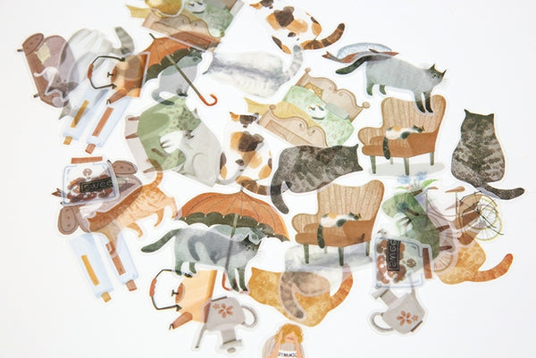 Elegant Kitty Cats Sticker Pack