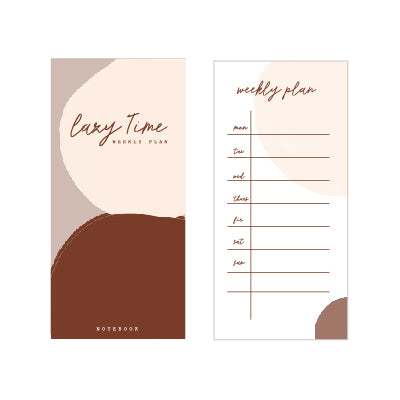 Lazy Time Weekly Plan Notepad