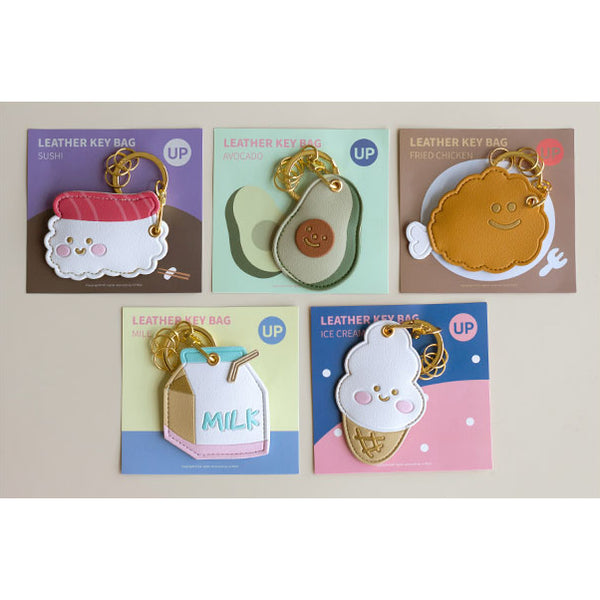 Leather Bag [Ice Cream Cone] Key Chain By U-Pick