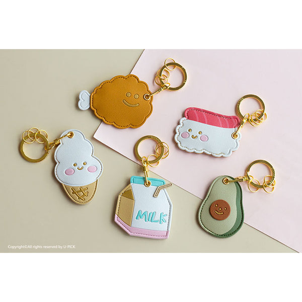 Leather Bag [Sushi] Key Chain By U-Pick
