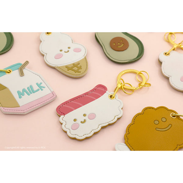 Leather Bag [Sushi] Key Chain By U-Pick