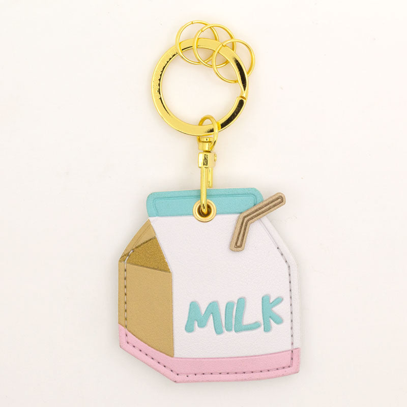 Leather Bag [Milk] Key Chain By U-Pick