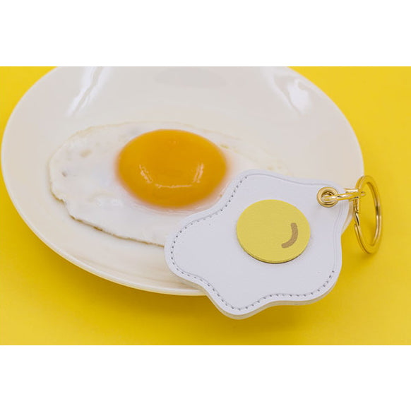 Leather Access Card Holder [ Egg ] Bag Key Chain By U-Pick