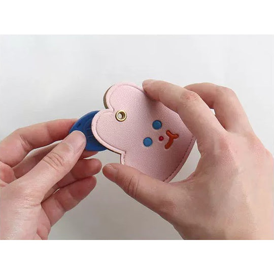 Leather Bag [ Pink Rabbit ] AirTag Key Chain By U-Pick