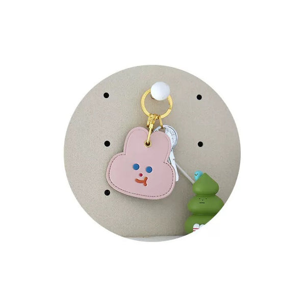 Leather Bag [ Pink Rabbit ] AirTag Key Chain By U-Pick