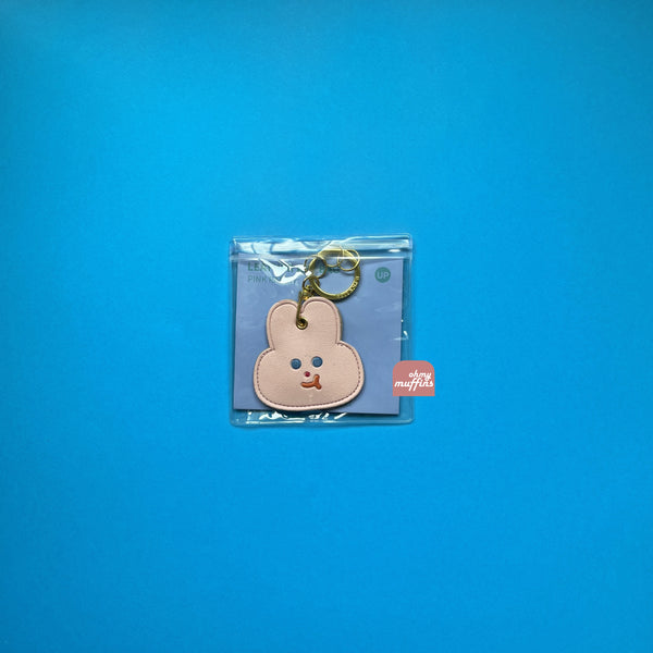 Leather Bag [ Pink Rabbit ] AirTag Key Chain By U-Pick [ Colour Stains ]