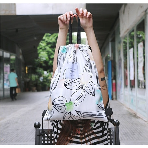 Leaves [Watercolour Leaves] Drawstring Backpack By Colourup