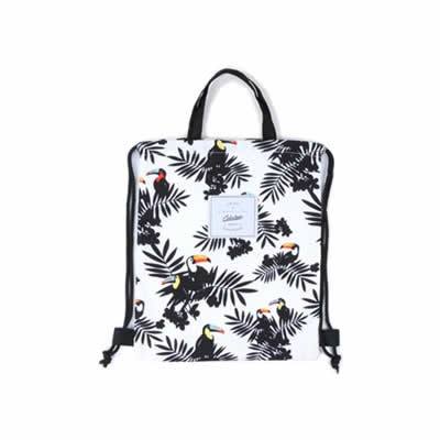 Leaves Toucan Drawstring Backpack By Colourup