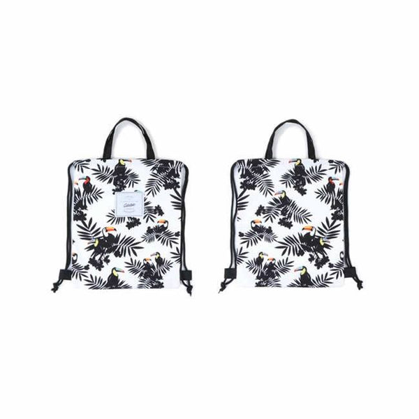 Leaves Toucan Drawstring Backpack By Colourup