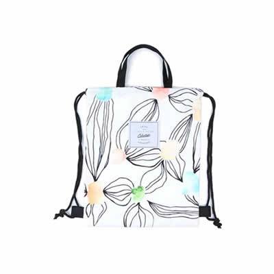 Leaves Watercolour Leaves Drawstring Backpack By Colourup