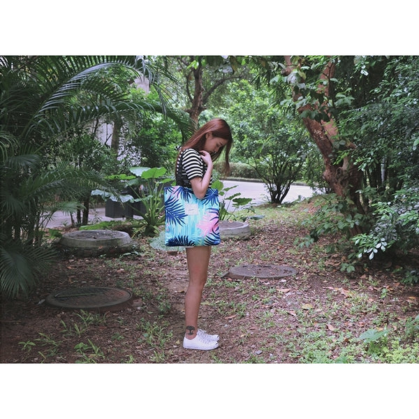 Plants [Blue Leaves] Tote Bag By Colourup