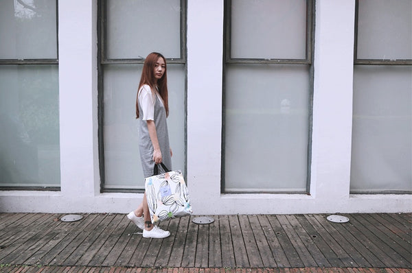 Plants [Watercolour Leaves] Tote Bag By Colourup