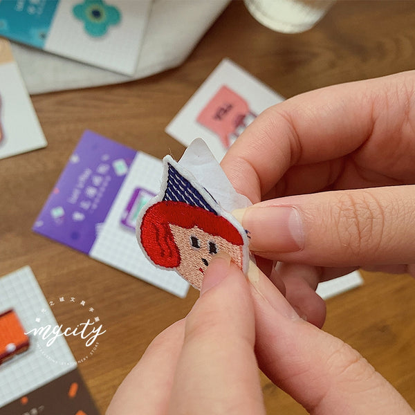 Let's Play [Birthday Girl] Embroidered Sticker & Iron-On Patch