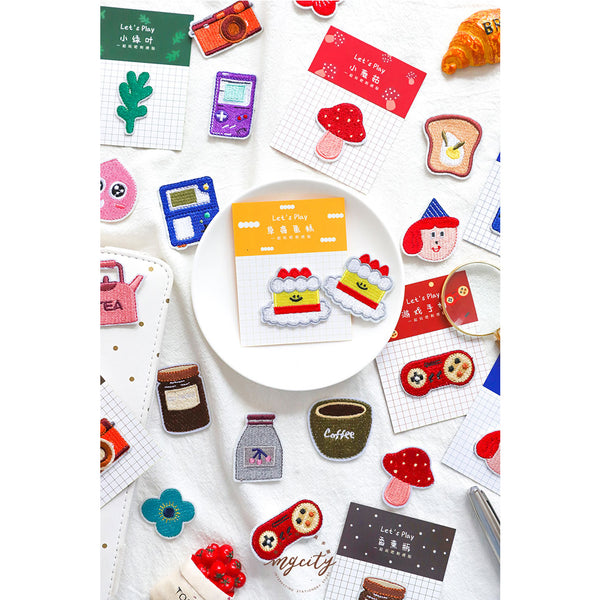 Let's Play [Hand-Held Console] Embroidered Sticker Patch