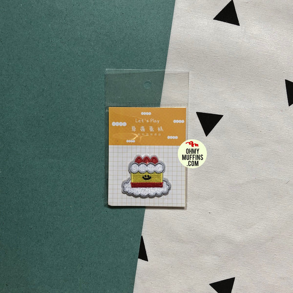Let's Play Cake Embroidered Sticker Patch