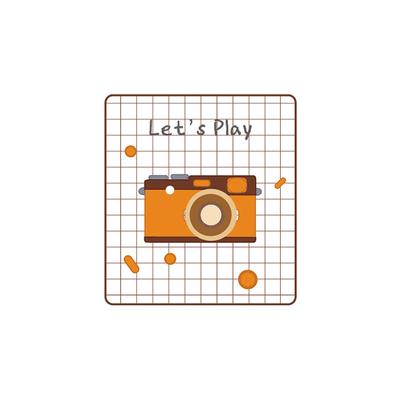 Let's Play Camera Embroidered Sticker Patch