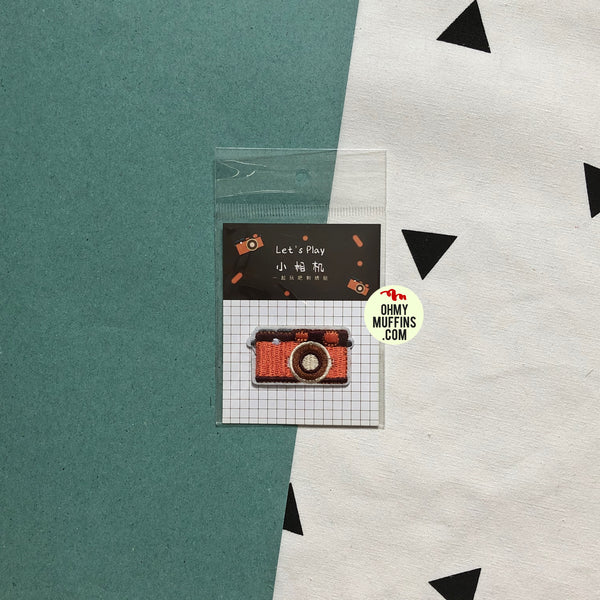 Let's Play Camera Embroidered Sticker Patch