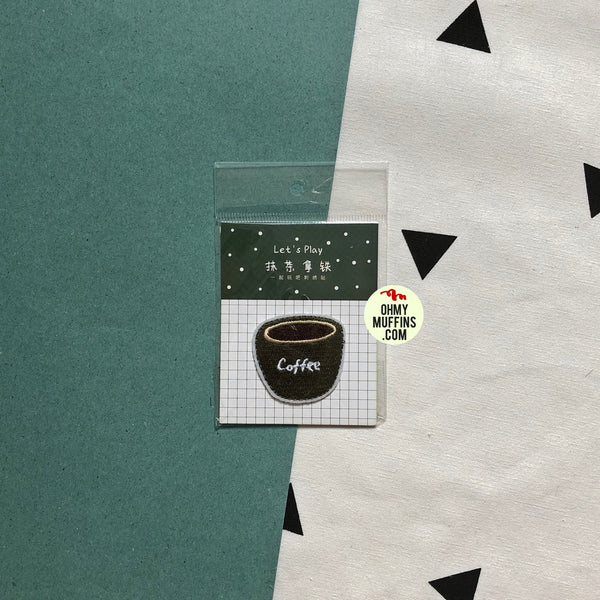 Let's Play Coffee Embroidered Sticker Patch