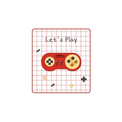 Let's Play Game Controller Embroidered Sticker Patch