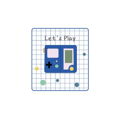 Let's Play Game Machine Embroidered Sticker Patch