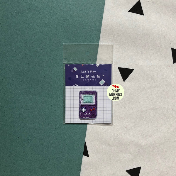 Let's Play Hand-Held Console Embroidered Sticker Patch