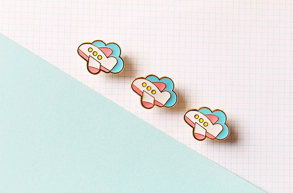 Life Is A Journey Go Airplane Enamel Pin By U-Pick