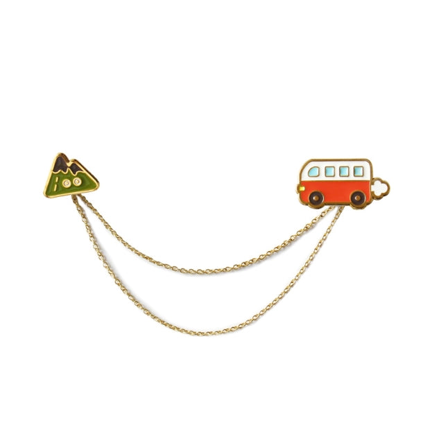 Life Is A Journey Mountain Bus Enamel Pin By U-Pick