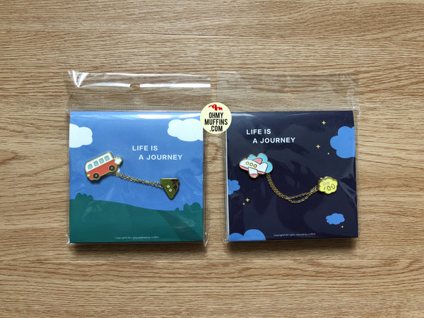 Life Is A Journey Go Airplane Enamel Pin By U-Pick