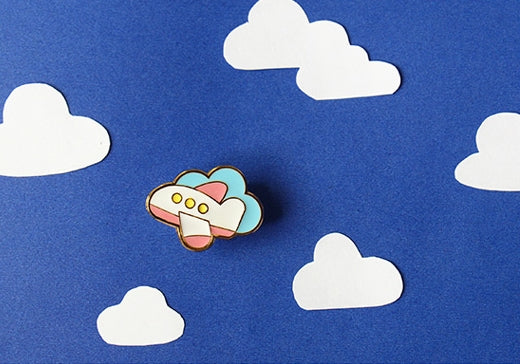 Life Is A Journey Go Airplane Enamel Pin By U-Pick