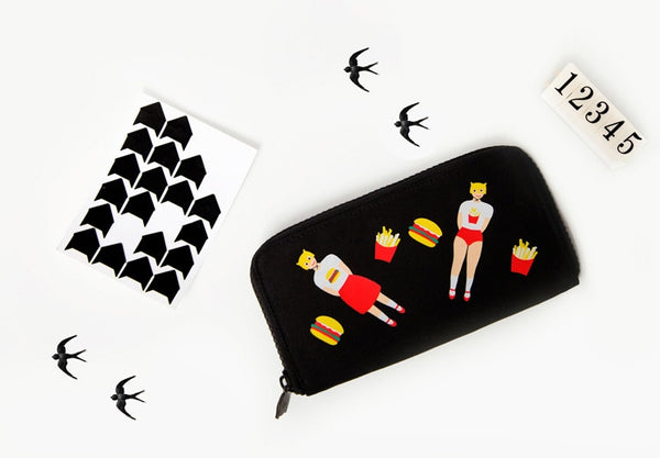 Lily & Lucy [Burger] Long Wallet By YIZI STORE X KOMESHOP