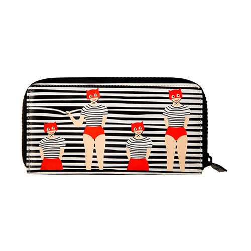 Lily & Lucy [Striped Blinds] Long Wallet By YIZI STORE X KOMESHOP
