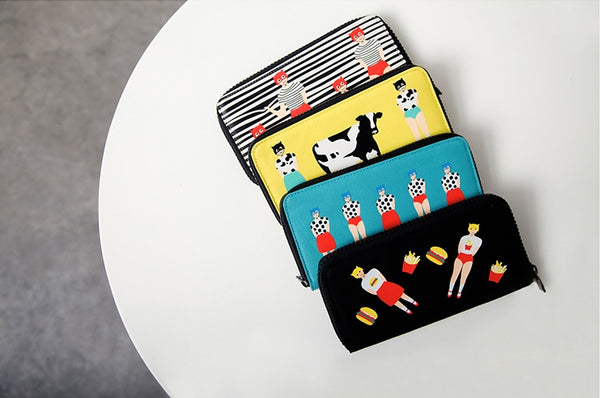 Lily & Lucy [Cow] Long Wallet By YIZI STORE X KOMESHOP