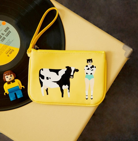 Lily & Lucy [Cow] Pouch By YIZI STORE X KOMESHOP
