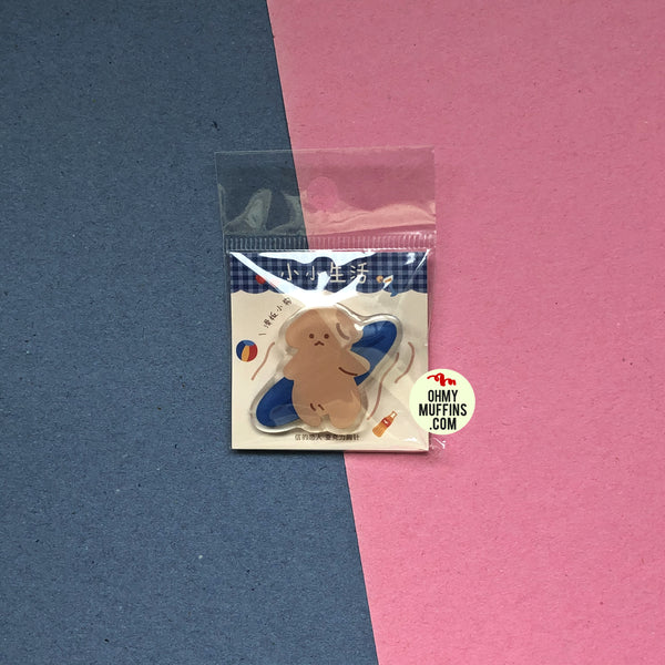 Little Life [Surfer Dog] Pin By Cardlover