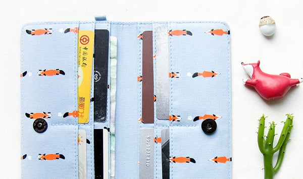 Fox Whimsical Animals Long Wallet By Batu